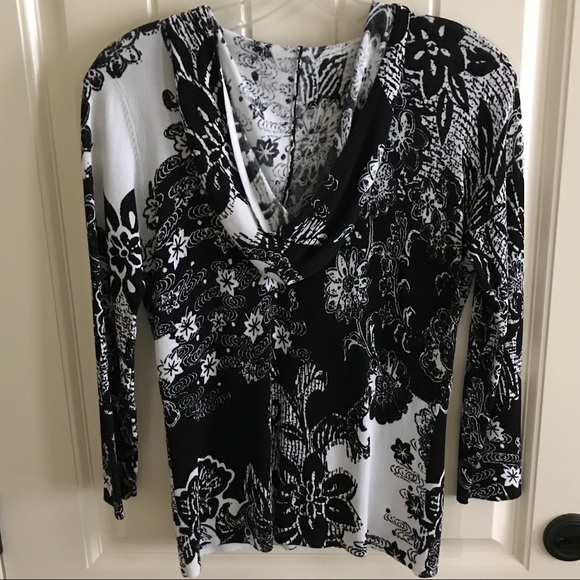 Alberto Makali  Lightweight Embellished Hoodie Top - Picture 2 of 6
